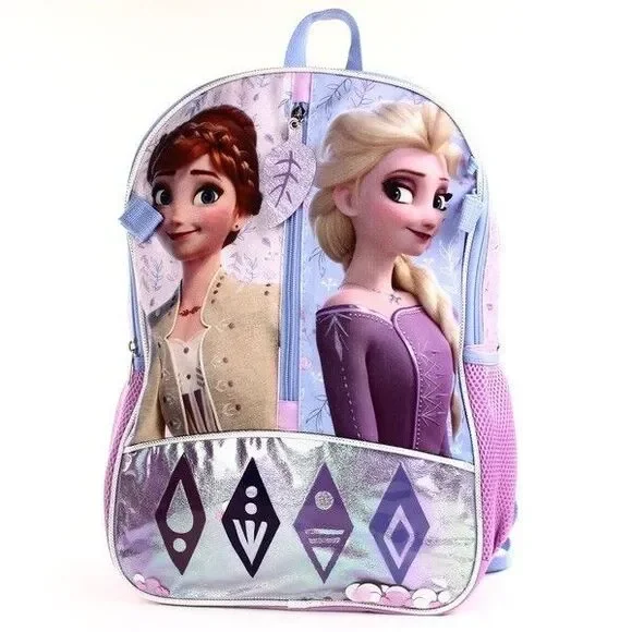 Disney FROZEN 2 Deluxe 17" BACKPACK SET Girls High Quality Frozen 4 Piece Deal - Picture 2 of 5